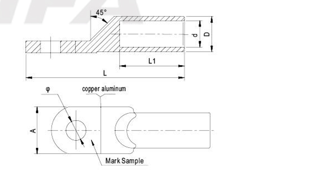Đầu cốt đồng nhôm 1 lỗ Gulifa DTL - Ảnh 5